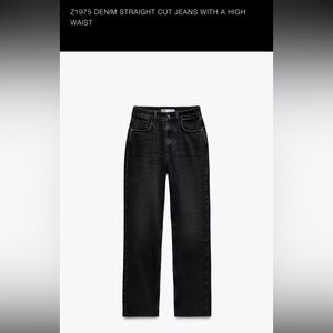 Zara Women's High Rise Black Jeans
